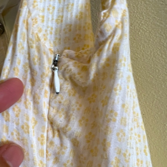 Free people tunic yellow and white Size 4 - Picture 4 of 9